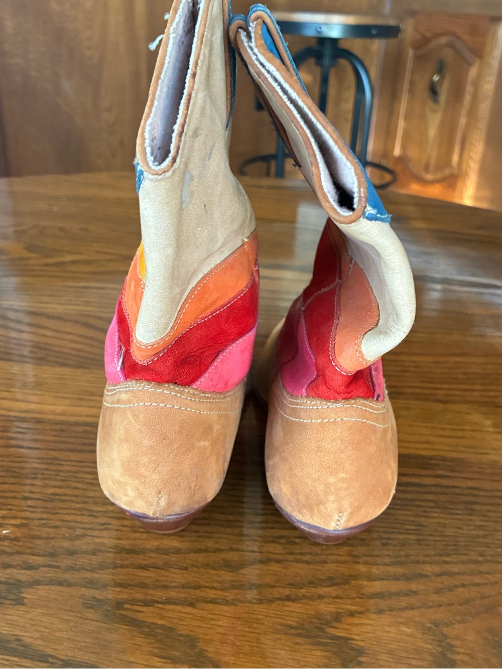 Vintage Circle S Womens 7M
Western Cowboy Boots
Cactus Desert Sunset Leather - Picture 4 of 9